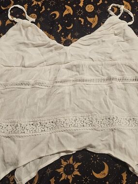 Crochet-Trim Crop Top